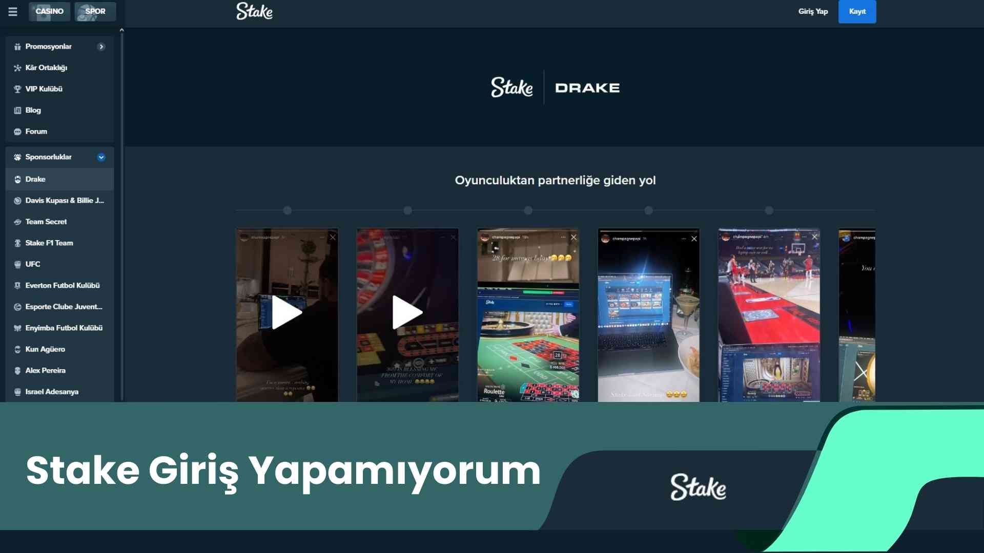 Stake Giriş Yapamıyorum