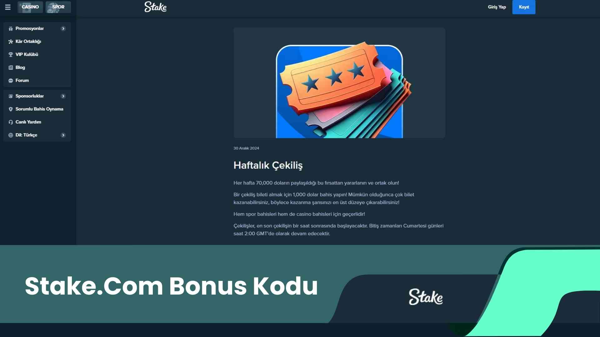 Stake.Com Bonus Kodu
