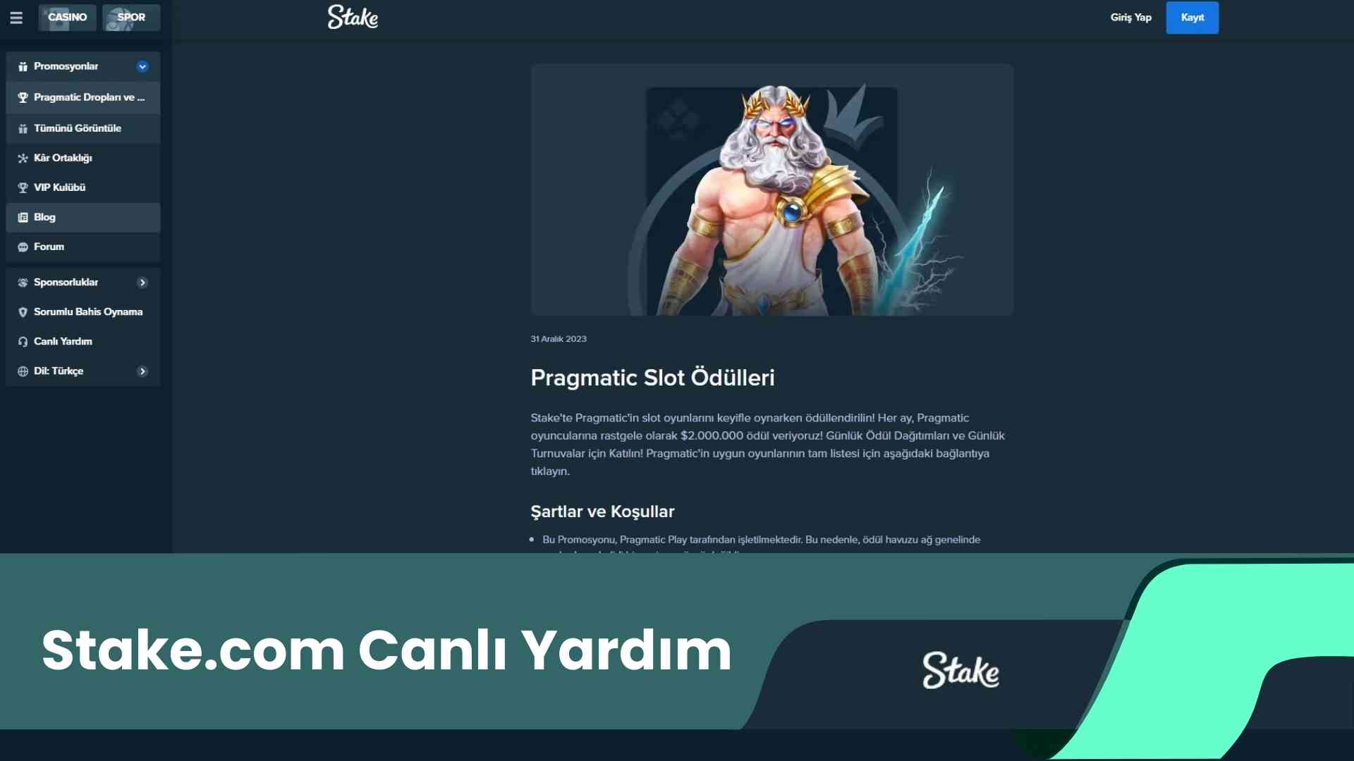 Stake.Com Canlı Yardım