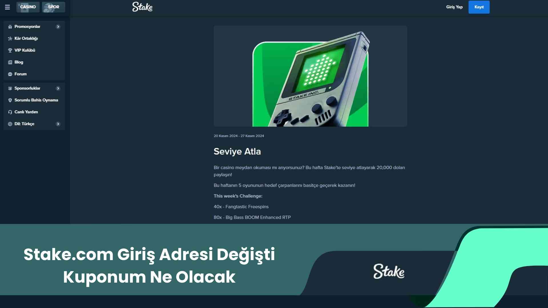 Stake.com Giriş Adresi Değişti Kuponum Ne Olacak
