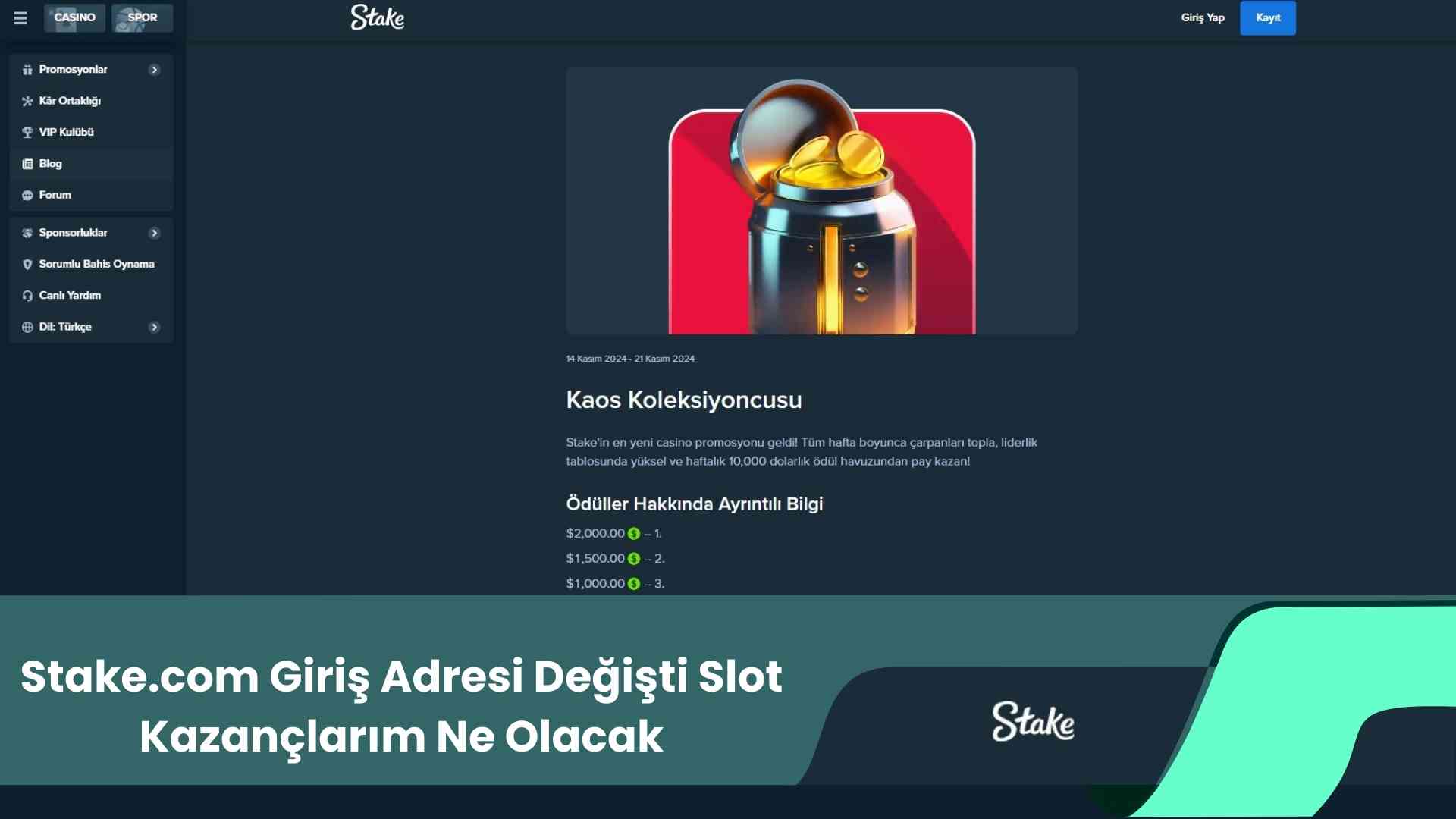 Stake.com Giriş Adresi Değişti Slot Kazançlarım Ne Olacak