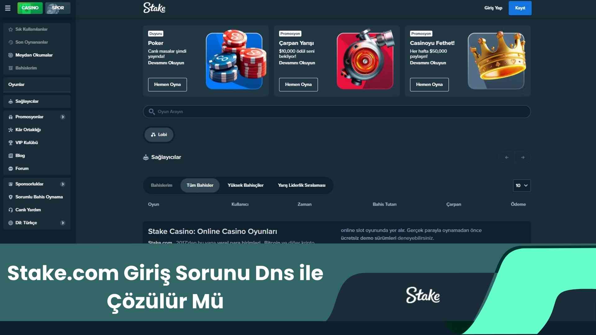 Stake.com Giriş Sorunu Dns ile Çözülür Mü