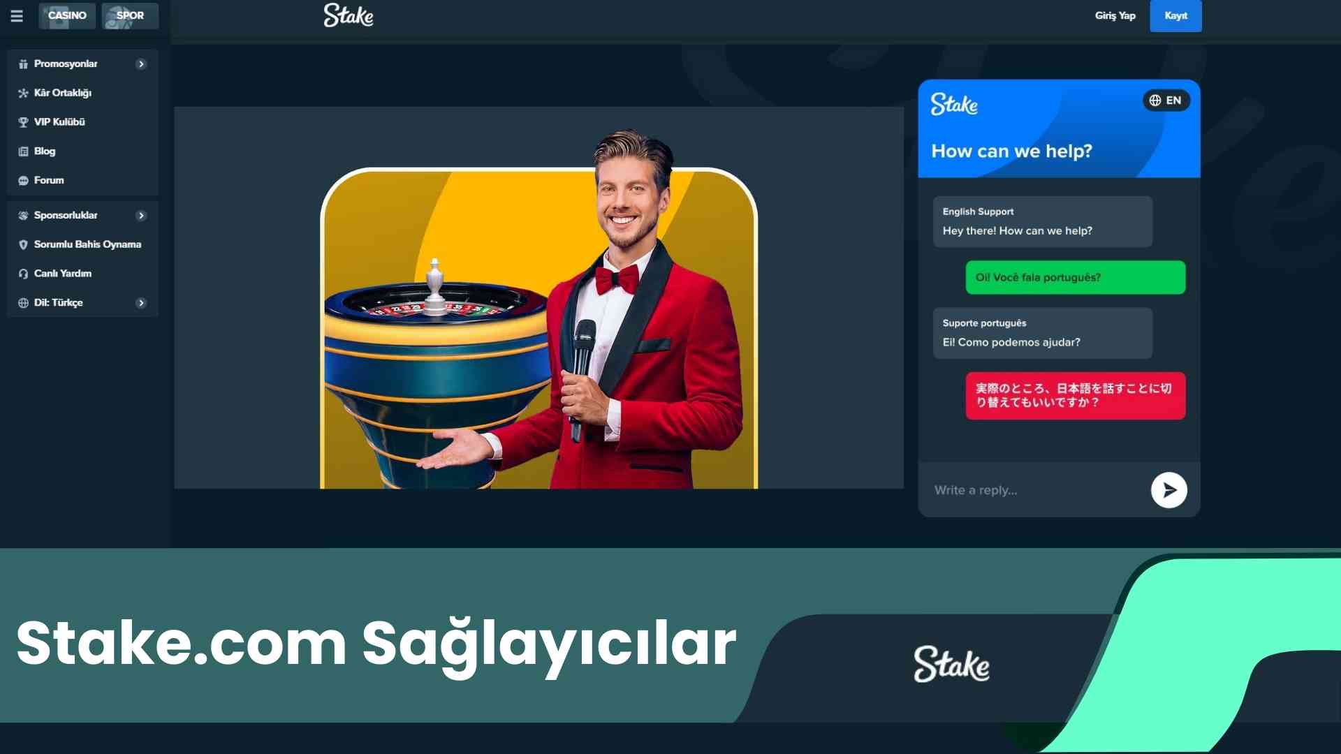 Stake.Com Sağlayıcılar